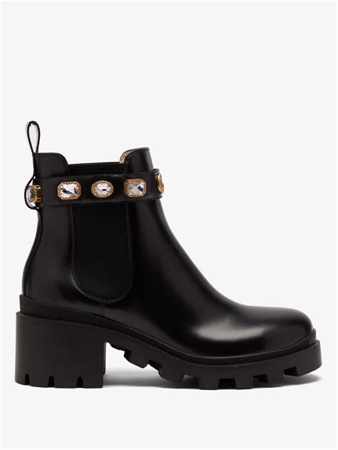 gucci trip embellished chelsea boots